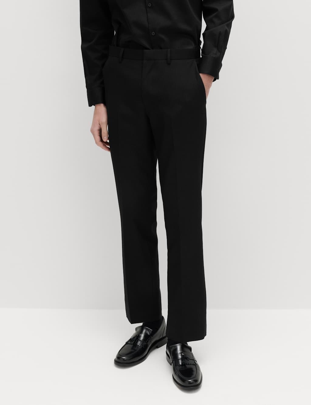 Marks & Spencer M&S Regular Fit Suit Trousers Black