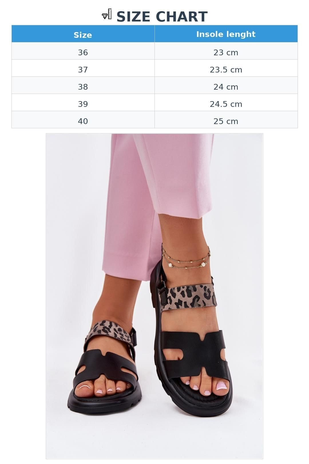 Love Lace Love Lace Women's Vinceza Natural Flat Velcro Sandals with Comfort in Black - 4