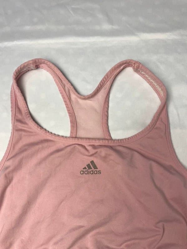 adidas Adidas Baby Pink Sports Bra Crop Top Racerback Approx XL 38–42” Bust SALE Read Description
