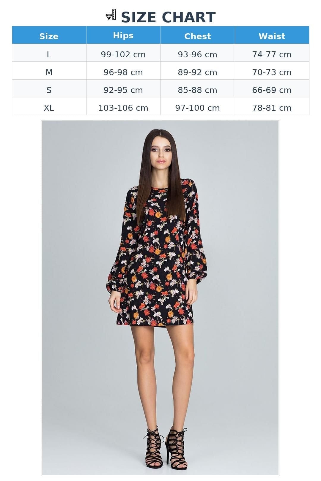 Love Lace Love Lace Women's Floral Daydress with Long Pleated Sleeves in Black - 4