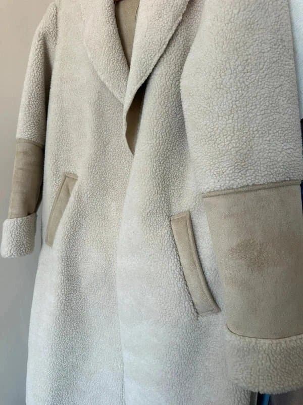 New Look Beige wool and suede coat