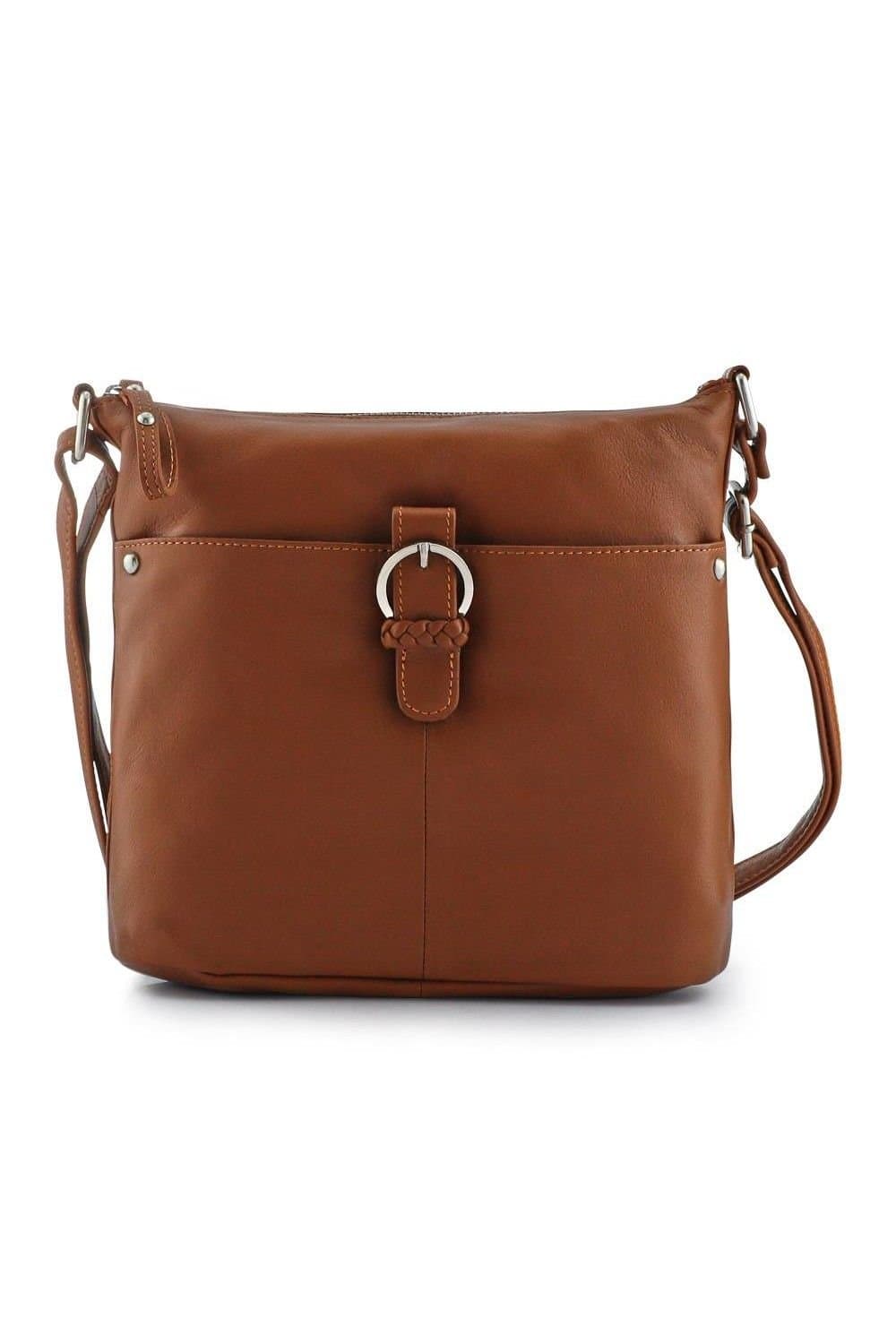Pavers Pavers Women's Daily Zip-Close Crossbody Bag in Tan
