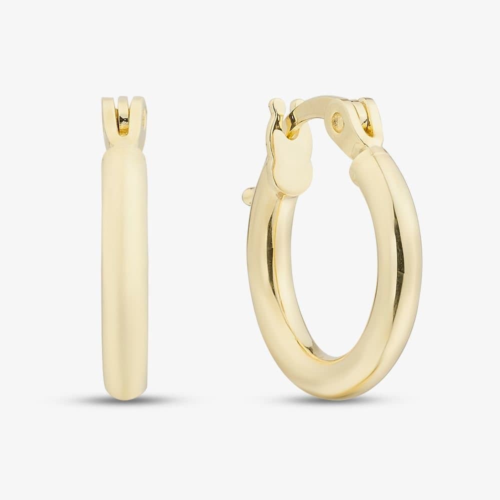 T.H.Baker T.H.Baker Women's 9ct Yellow Gold Small Huggie Hoop Earrings E-SLRT-29-9Y