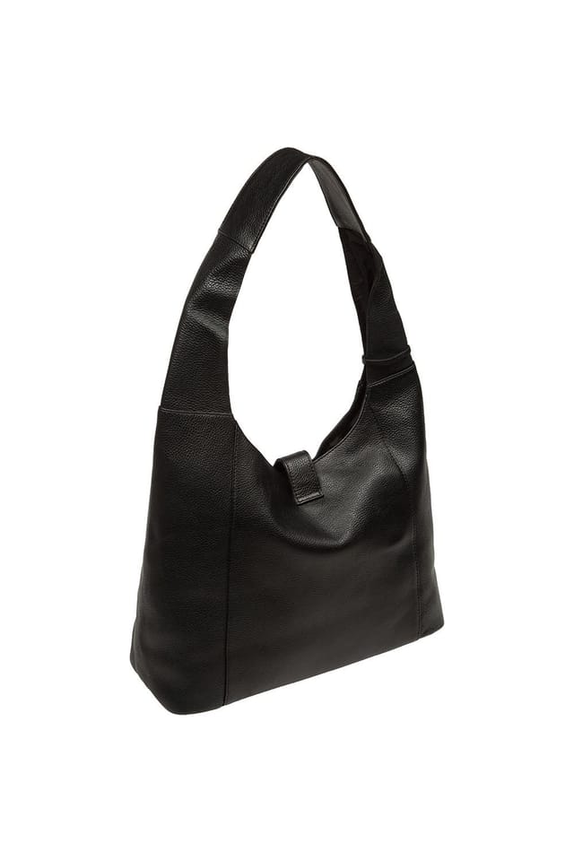 Pure Luxuries London Pure Luxuries London Women's 'Everly' Leather Shoulder Bag in Black - 3