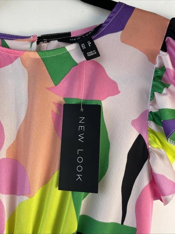 New Look New look - satin dress - size 12 - multicoloured
