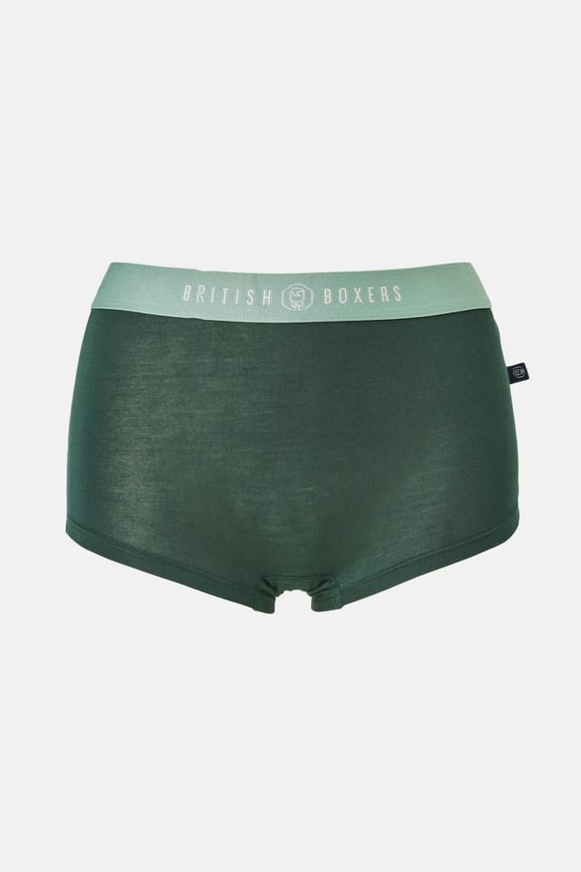 British Boxers British Boxers Women's Pack of Four "Juniper" Bamboo Hipster Boxer Briefs - 3