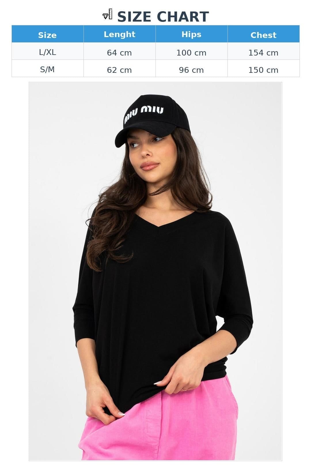 Love Lace Love Lace Women's Everyday Cotton Elastane V Neck Blouse Style 224757 in Black - 4