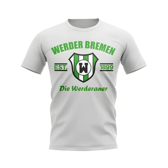 Werder Bremen Werder Bremen Men's Mens Established Football T-Shirt in White - 2