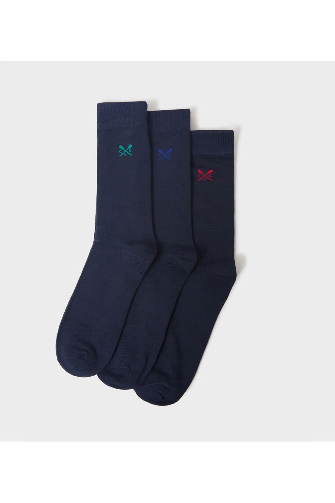 Crew Clothing Crew Clothing Men's 3 Pack Bamboo Sock Navy