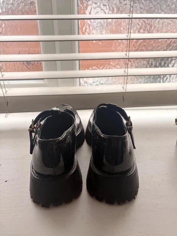 ASOS Black Mary Jane patent leather flats
