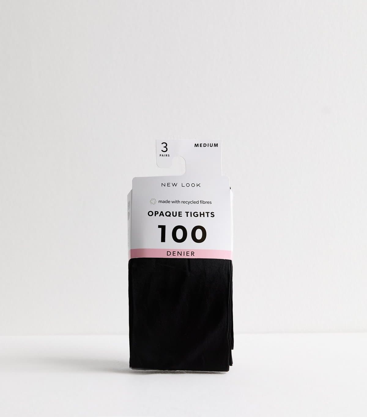 New Look 3 Pack of Black Opaque 100 Denier Tights New Look