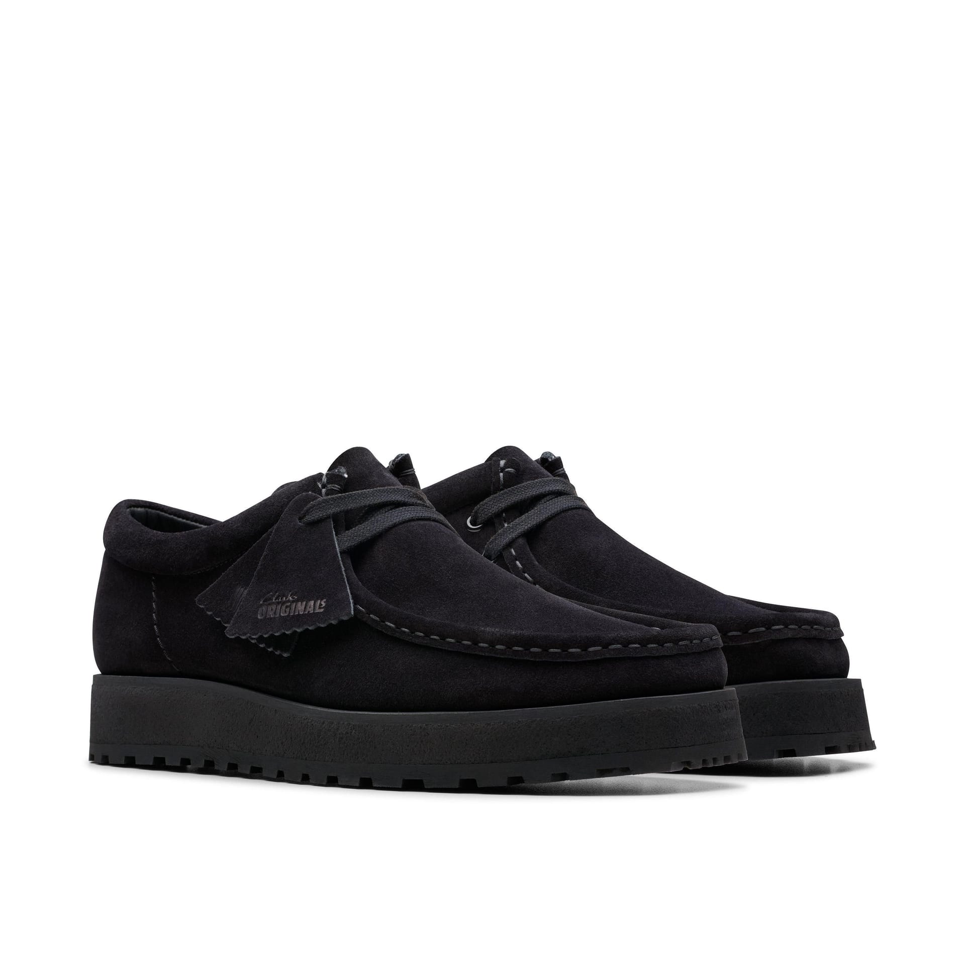 Clarks Clarks Men's Walla Scout Lo Black Suede Wallabee - 4