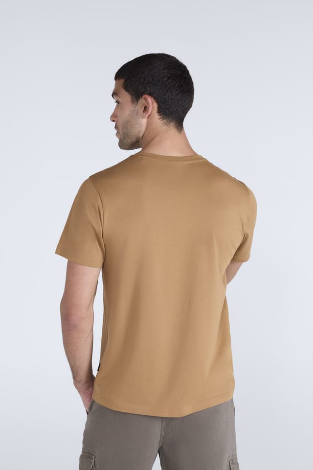 Animal Animal Men's 'Classico' Lightweight Breathable Soft Short Sleeve Cotton T-Shirt in Tan - 3