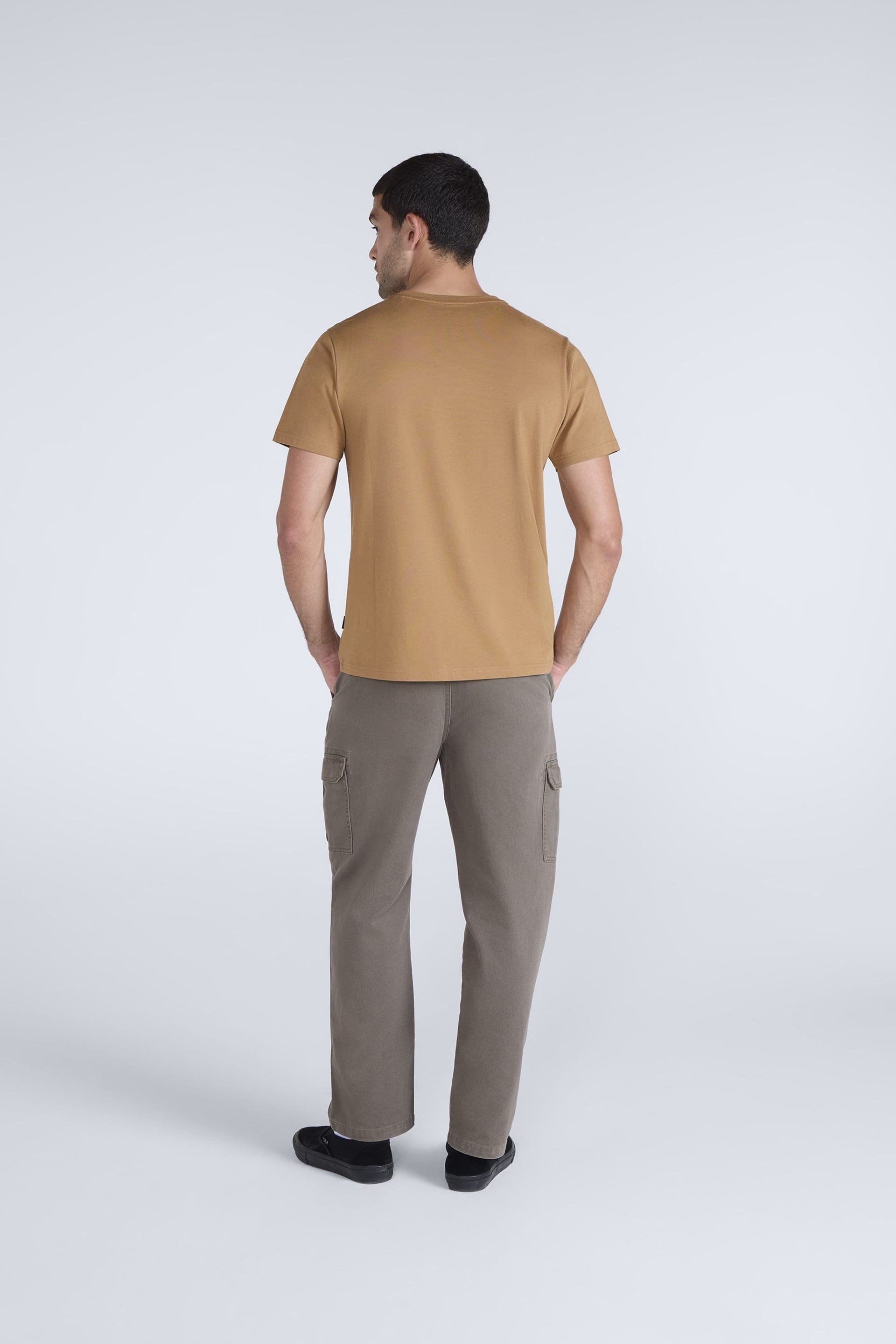 Animal Animal Men's 'Classico' Lightweight Breathable Soft Short Sleeve Cotton T-Shirt in Tan - 4