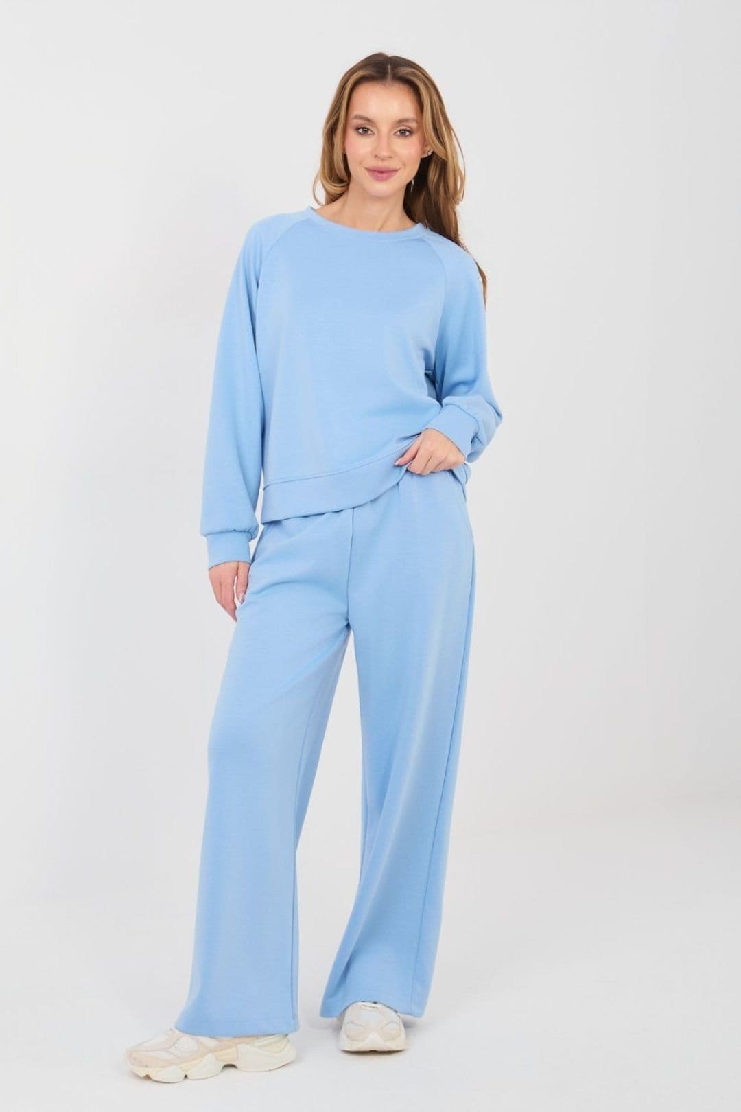 Love Lace Love Lace Women's Butter Soft Viscose Blend Tracksuit Set Style 224308 in Blue - 4