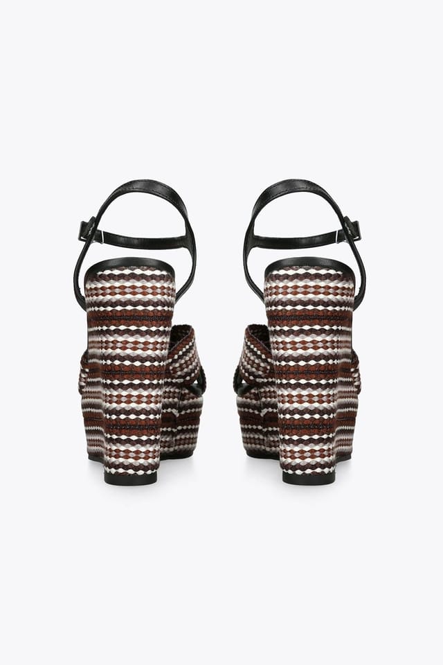 Steve Madden STEVE MADDEN Women's 'Aztec Black' Leather Sandals in Black - 3