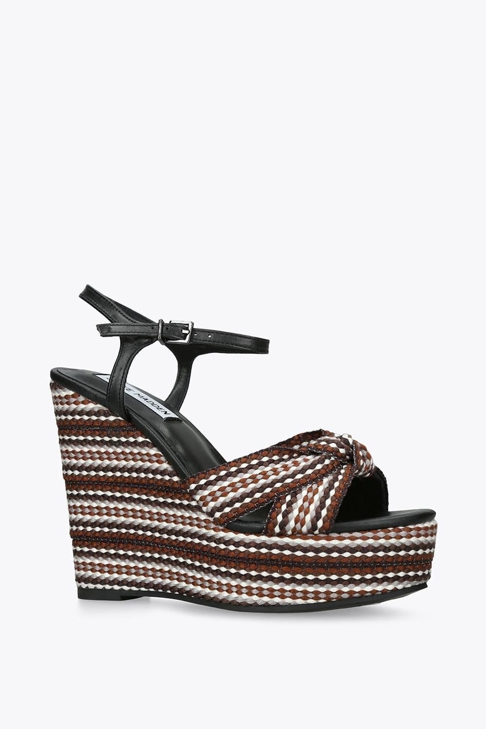 Steve Madden STEVE MADDEN Women's 'Aztec Black' Leather Sandals in Black - 4