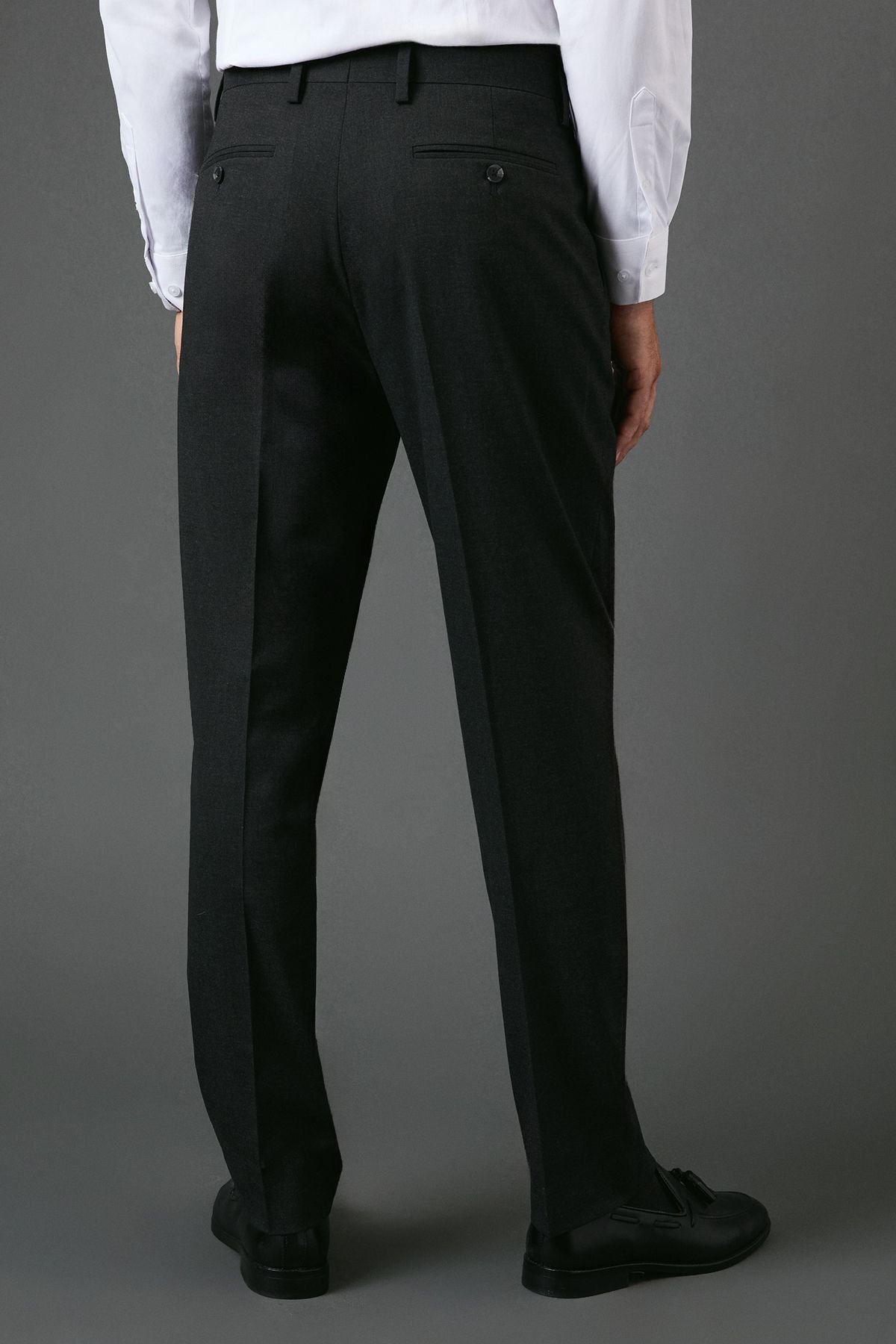 Burton Burton Men's Charcoal Tailored Fit Essential Suit Trousers - 3