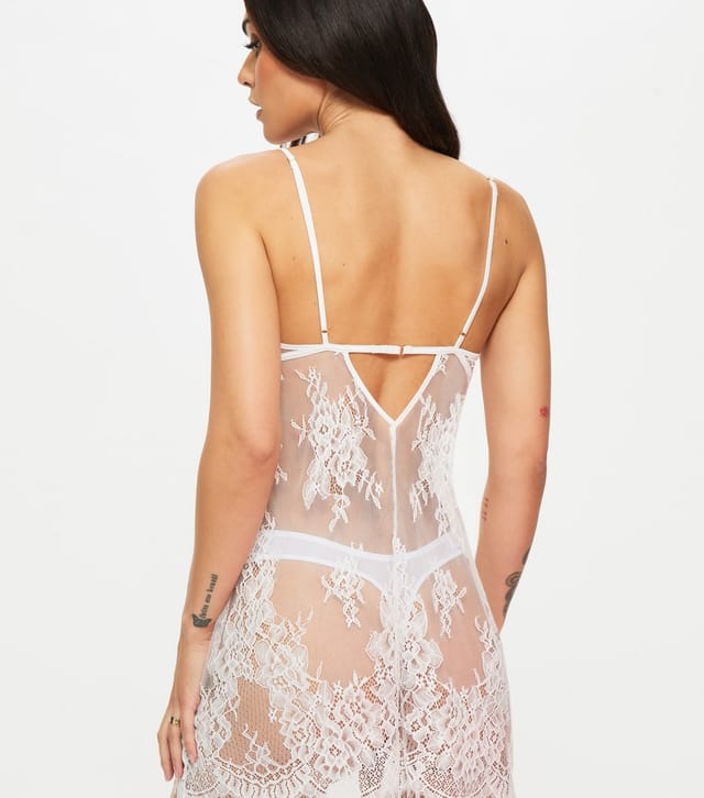 Ann Summers Women's White Lace Availing Chemise Ann Summers New Look - 3
