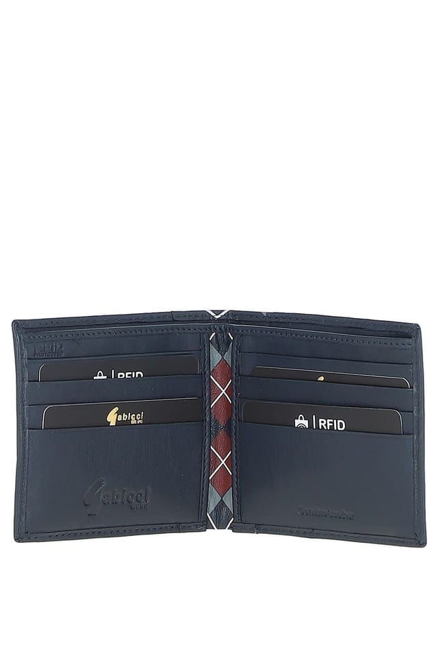 Gabicci GABICCI Men's Real Leather Classic 8 Card Bilfold Wallet in Dark Navy - 2