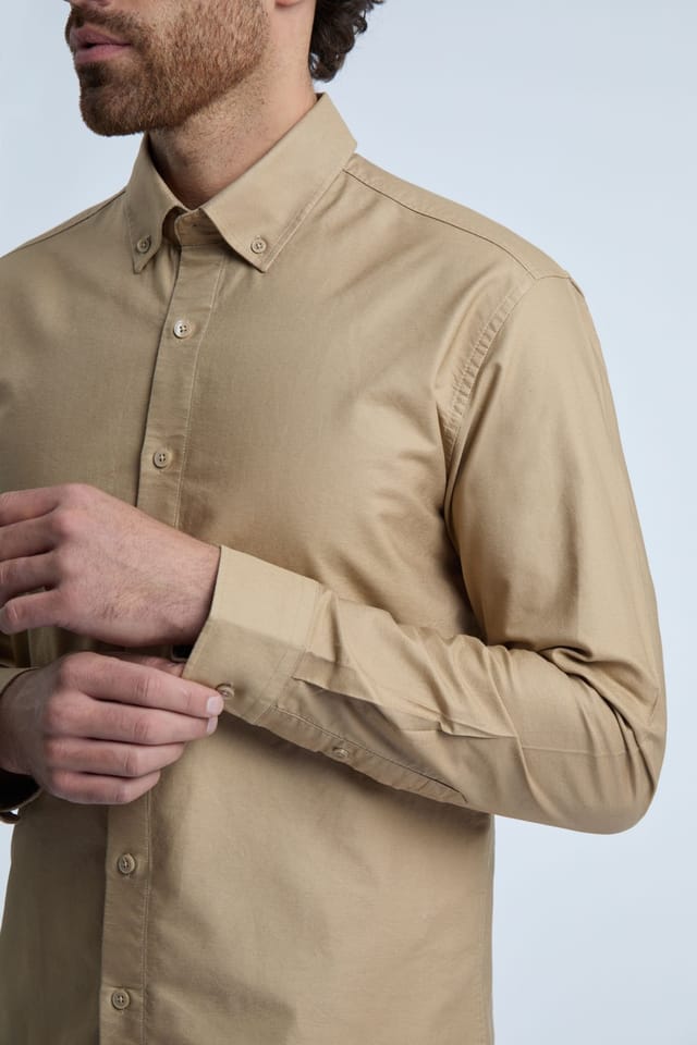 Melka Melka Men's Oxford Shirt in Yellow - 3