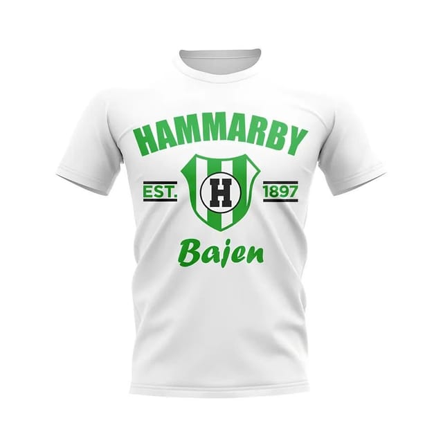 Hammarby Hammarby Men's Personalised Established Football T-Shirt in White - 2