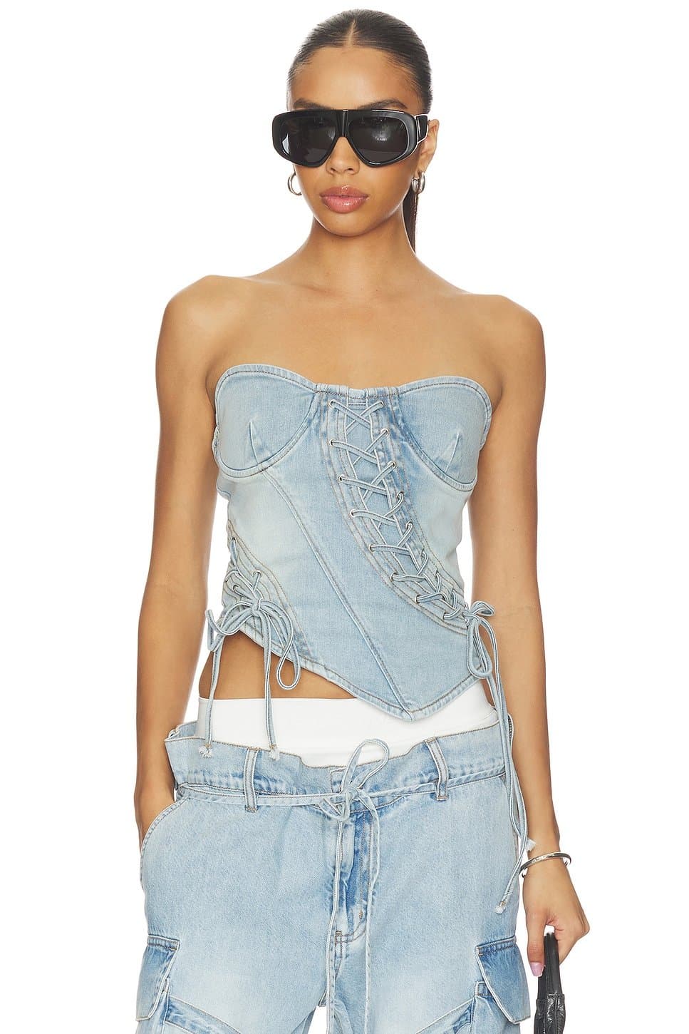 revolve Asymmetrical Lace-Up Corset