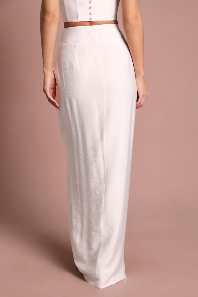 Coast Coast Women's Twist Detail Wrap Wedding Midi Skirt Co Ord in Ivory - 3