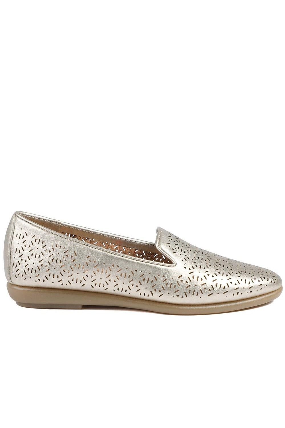Pavers Pavers Women's Chic Stitch & Turn Slip On Shoes in Gold - 2