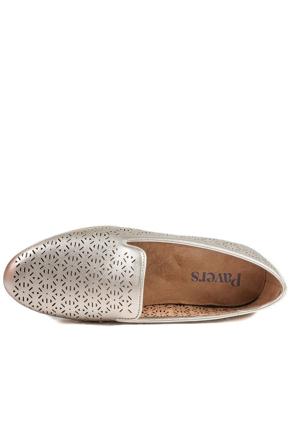 Pavers Pavers Women's Chic Stitch & Turn Slip On Shoes in Gold - 4