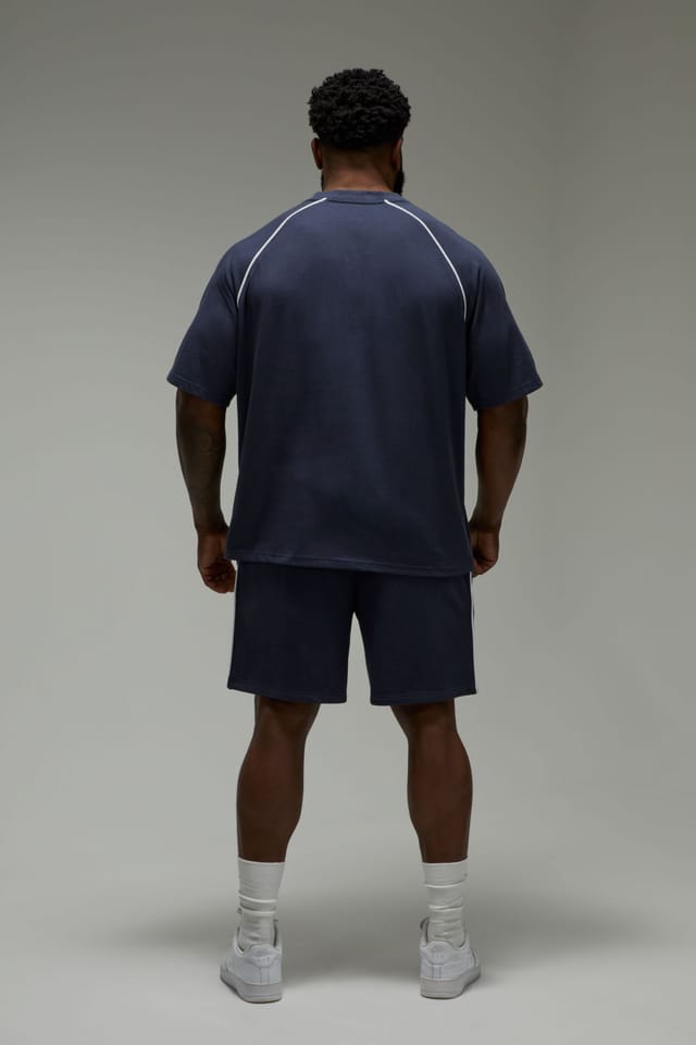 Training Dept. Training Dept. Men's Training Dept Oversized Piping T-Shirt in Navy - 2