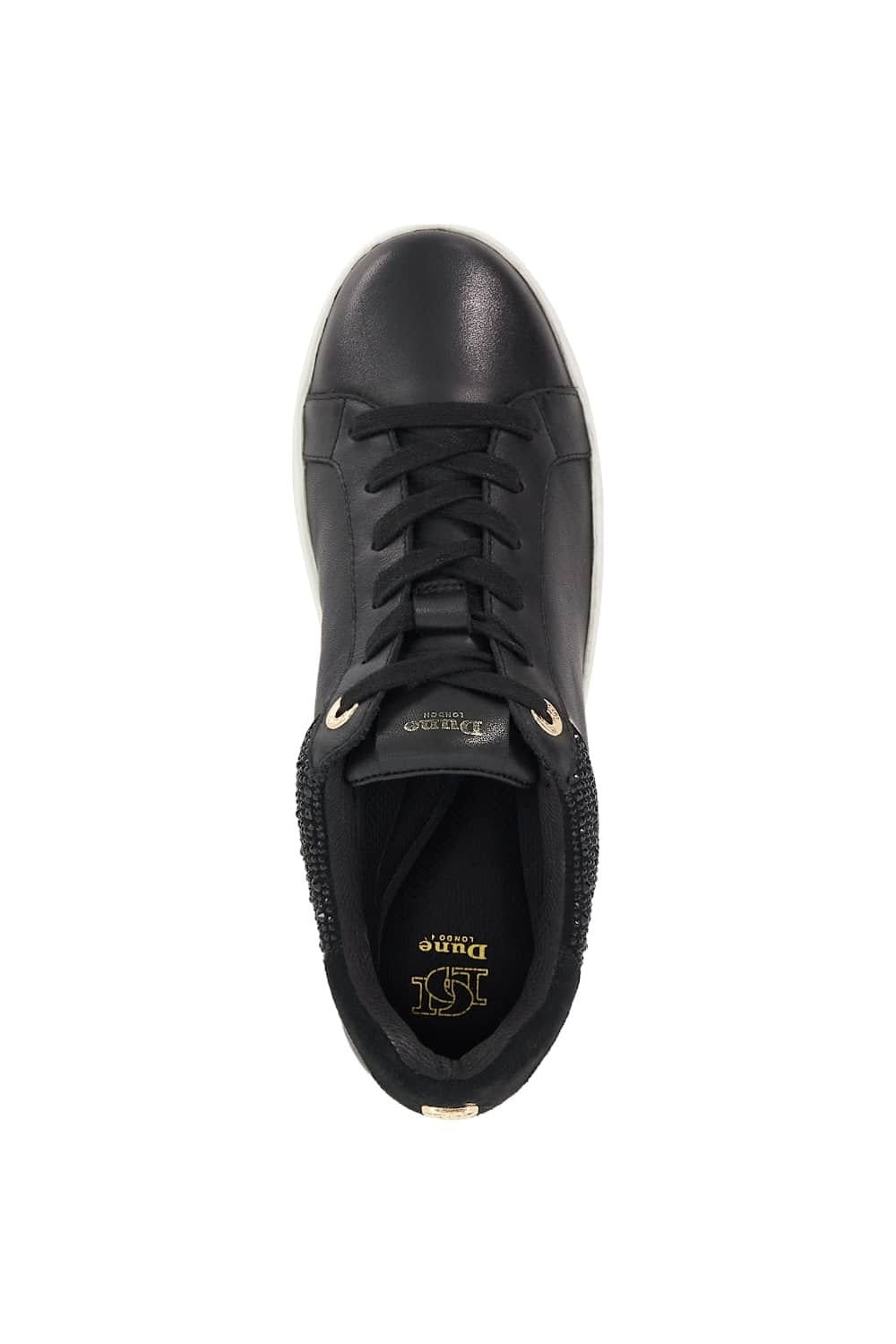 Dune London Dune London Women's 'Elli' Leather Trainers in Black - 4