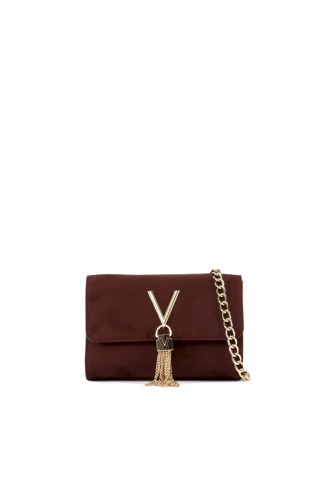 Valentino Valentino Women's Divina Winter Flap Bag Burgundy in Suede