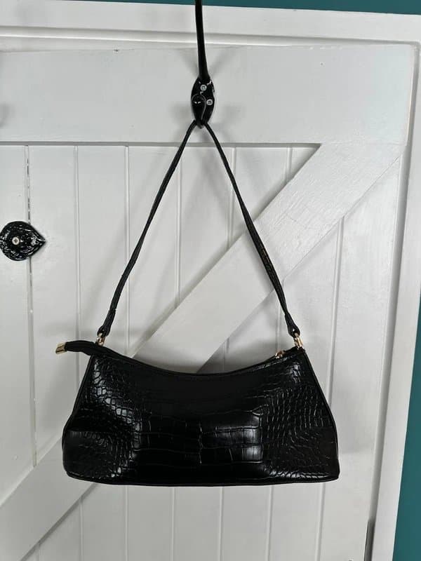 ASOS Black leather ASOS shoulder bag
