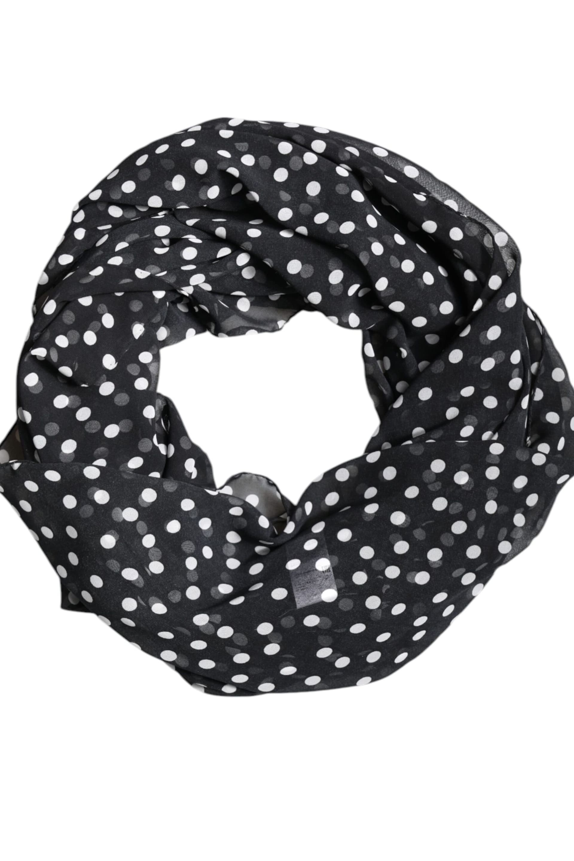 Dolce & Gabbana Dolce & Gabbana Women's Polka Dot Silk Scarf in Black