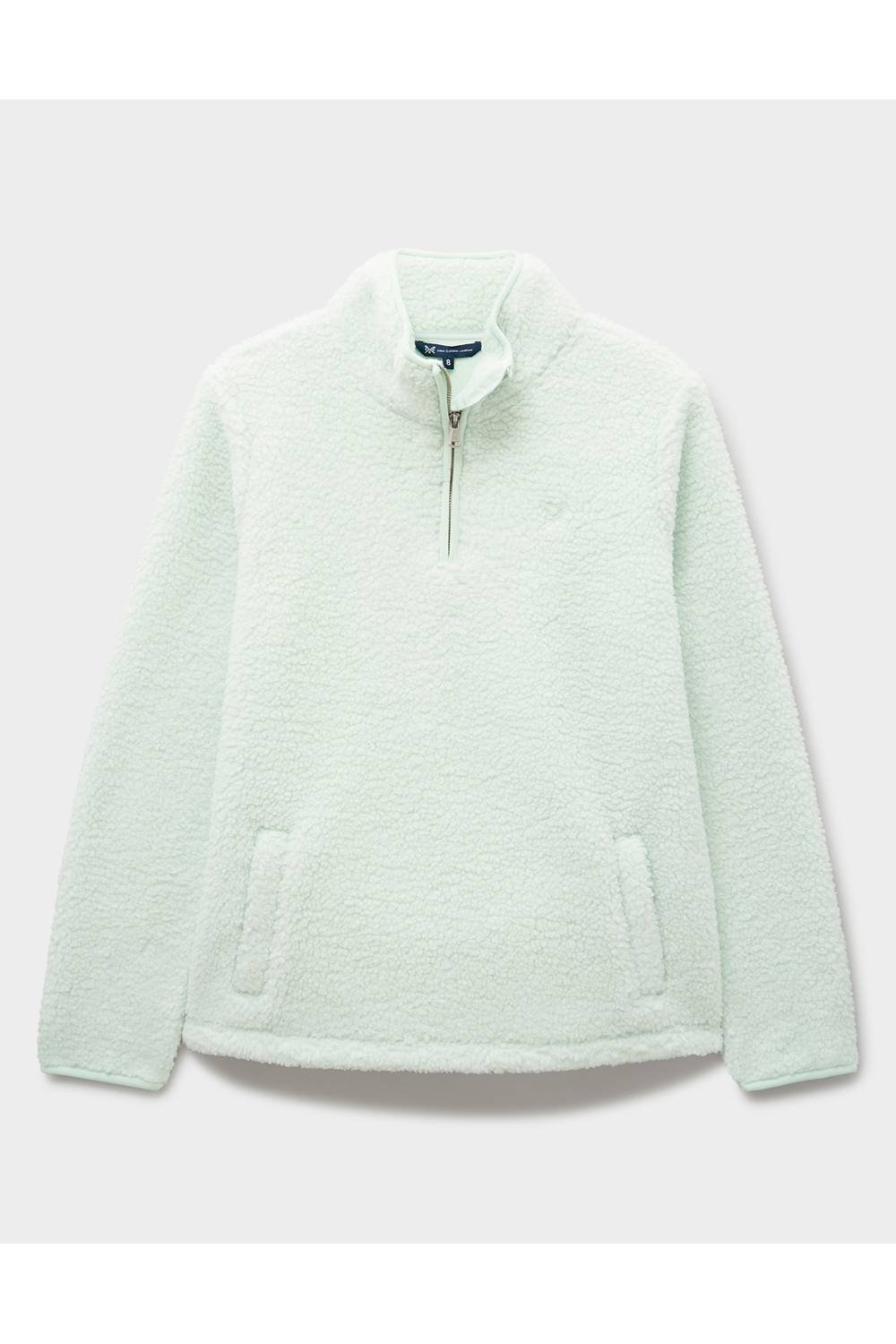 Crew Clothing Crew Clothing Women's Borg Boucle Bonded Half Zip Dusty Aqua - 2