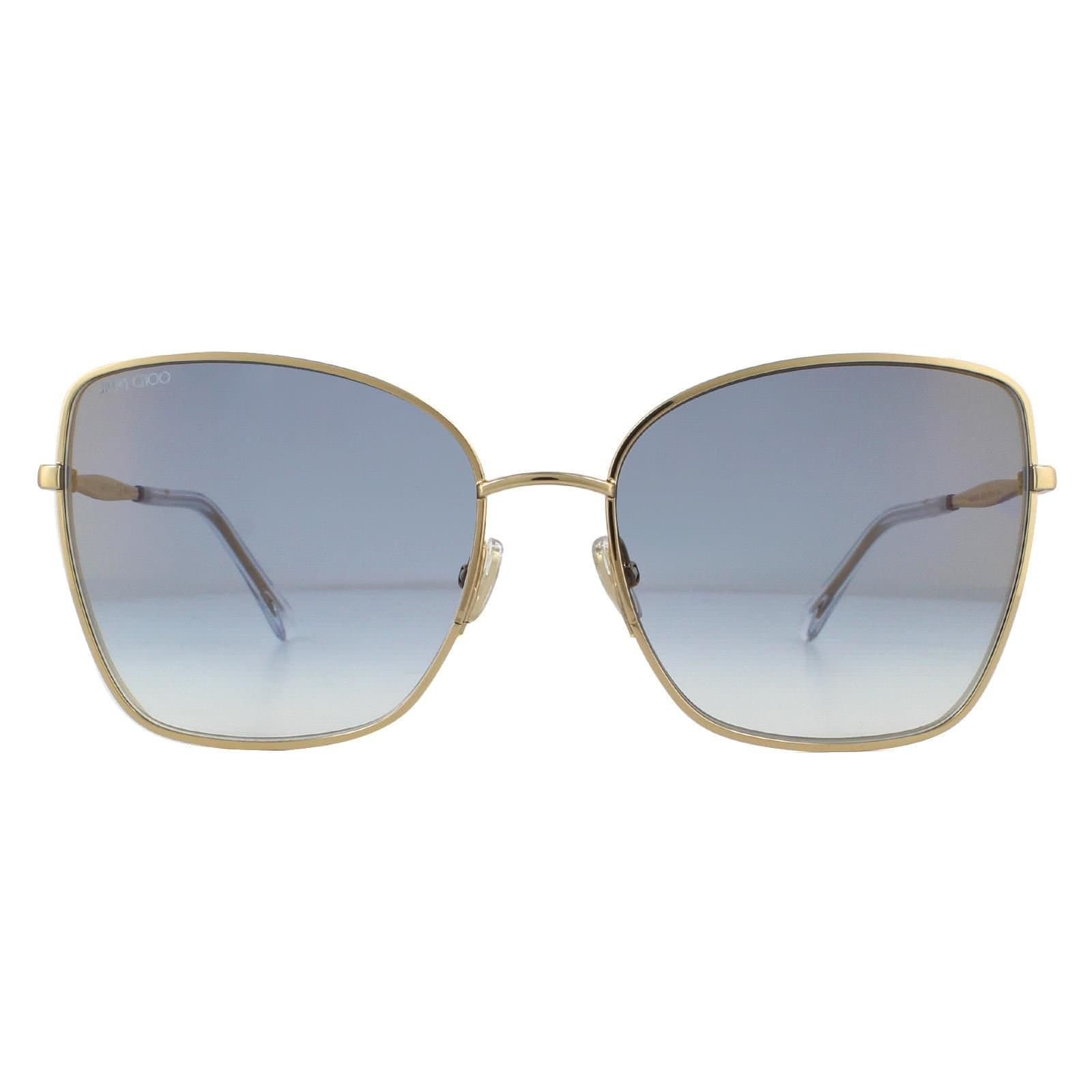 Jimmy Choo Jimmy Choo Women's Square Rose Gold Blue Gradient Sunglasses