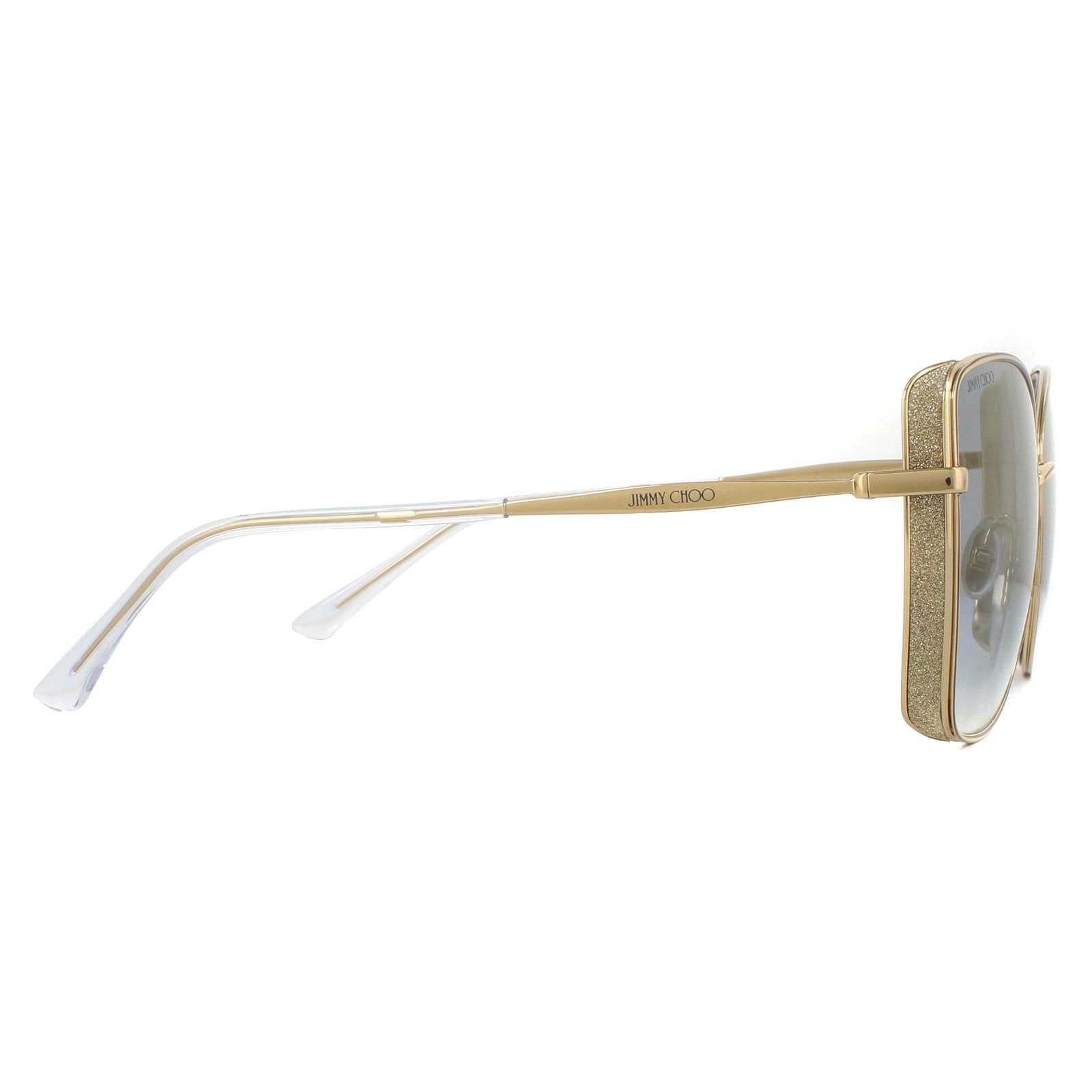 Jimmy Choo Jimmy Choo Women's Square Rose Gold Blue Gradient Sunglasses - 4