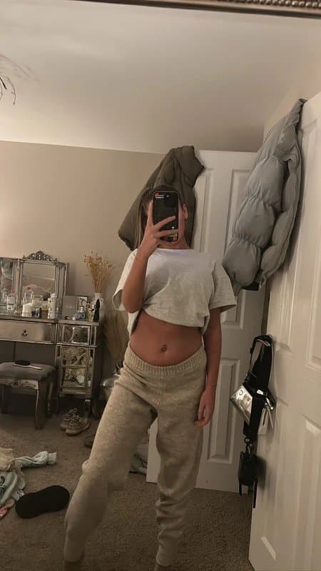 Weekday Weekday amber knitted joggers in mole from asos