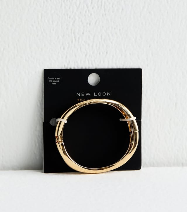 New Look 18ct Gold Plated Sleek Hinge Cuff Bracelet New Look - 3