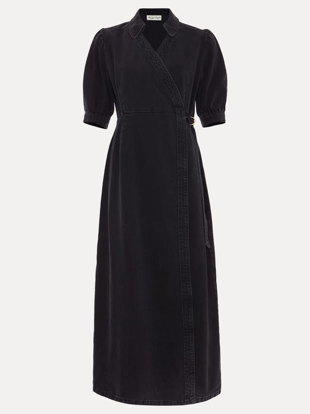 Phase Eight Phase Eight Women's Senita Grey Denim Wrap Dress in Dark Grey - 2