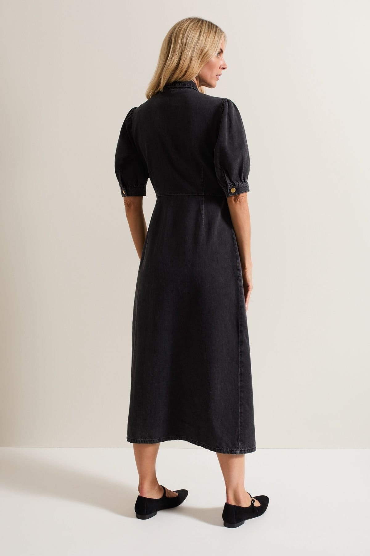 Phase Eight Phase Eight Women's Senita Grey Denim Wrap Dress in Dark Grey - 4