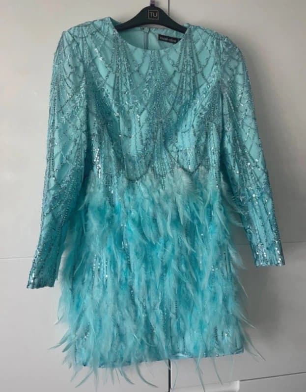 Lavish Alice Cute Lavish Alice sequin feather dress