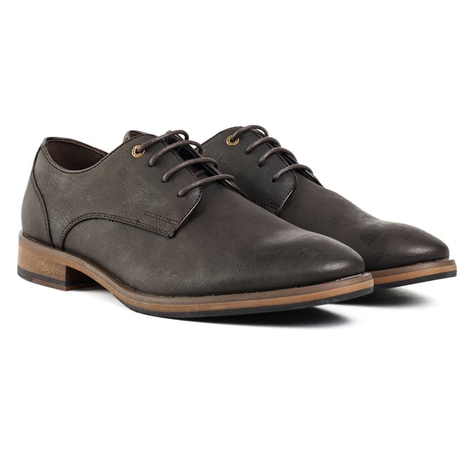 V.GAN V.GAN Men's Oatmeal 2 Derby Shoes in Brown - 2