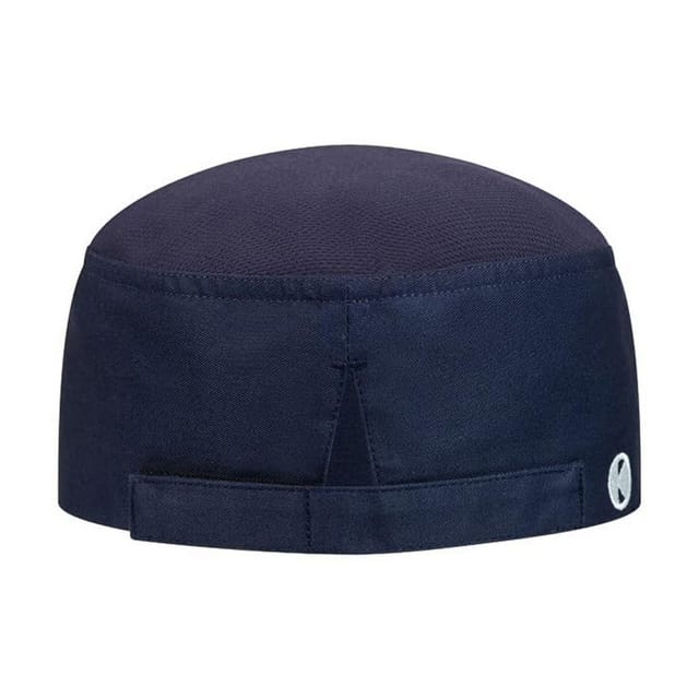 Karlowsky Karlowsky Men's Mesh Insert Chef Hat in Navy - 2