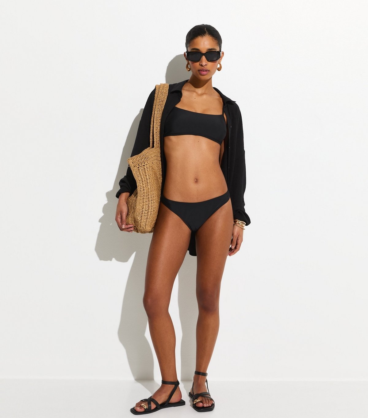 New Look Women's Black Bandeau Bikini Top New Look - 3