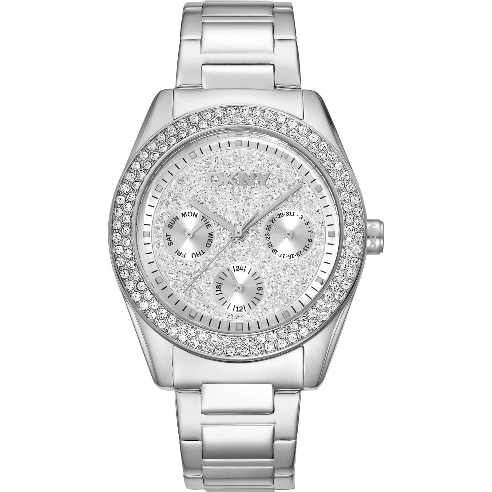 DKNY DKNY Women's DK1L078M0015 Chambers 36mm Quartz Watch in Silver