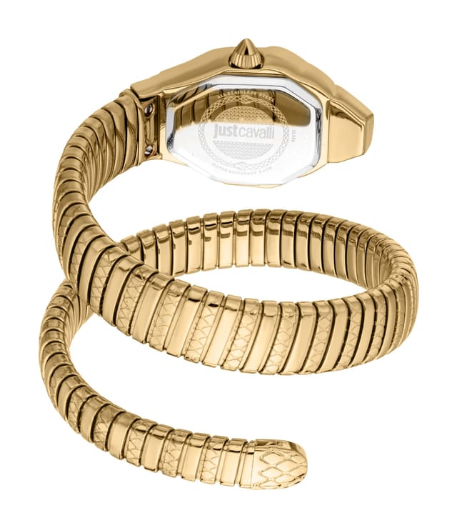 Just Cavalli Just Cavalli Women's Signature Snake Aria Fashion Watch Yellow Gold Champagne JC1L369M0045 - 2