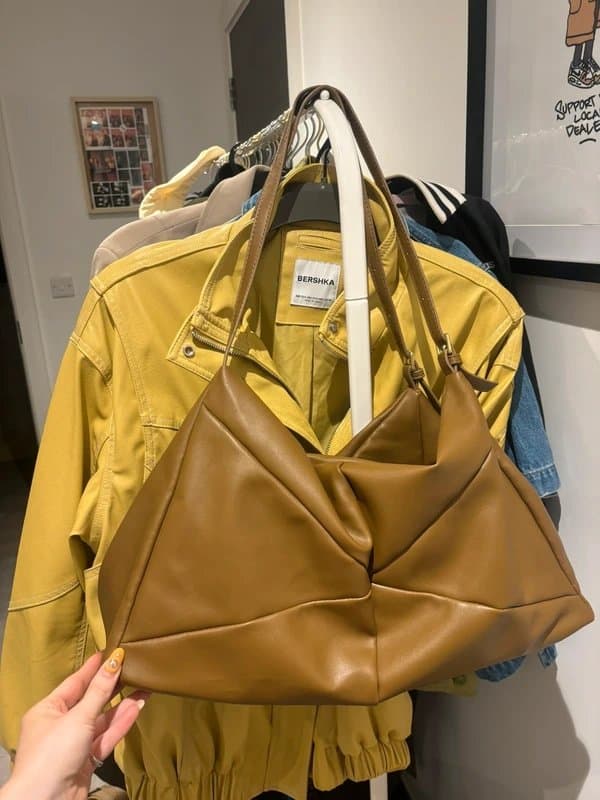 ASOS Asos design brown leather slouchy bag