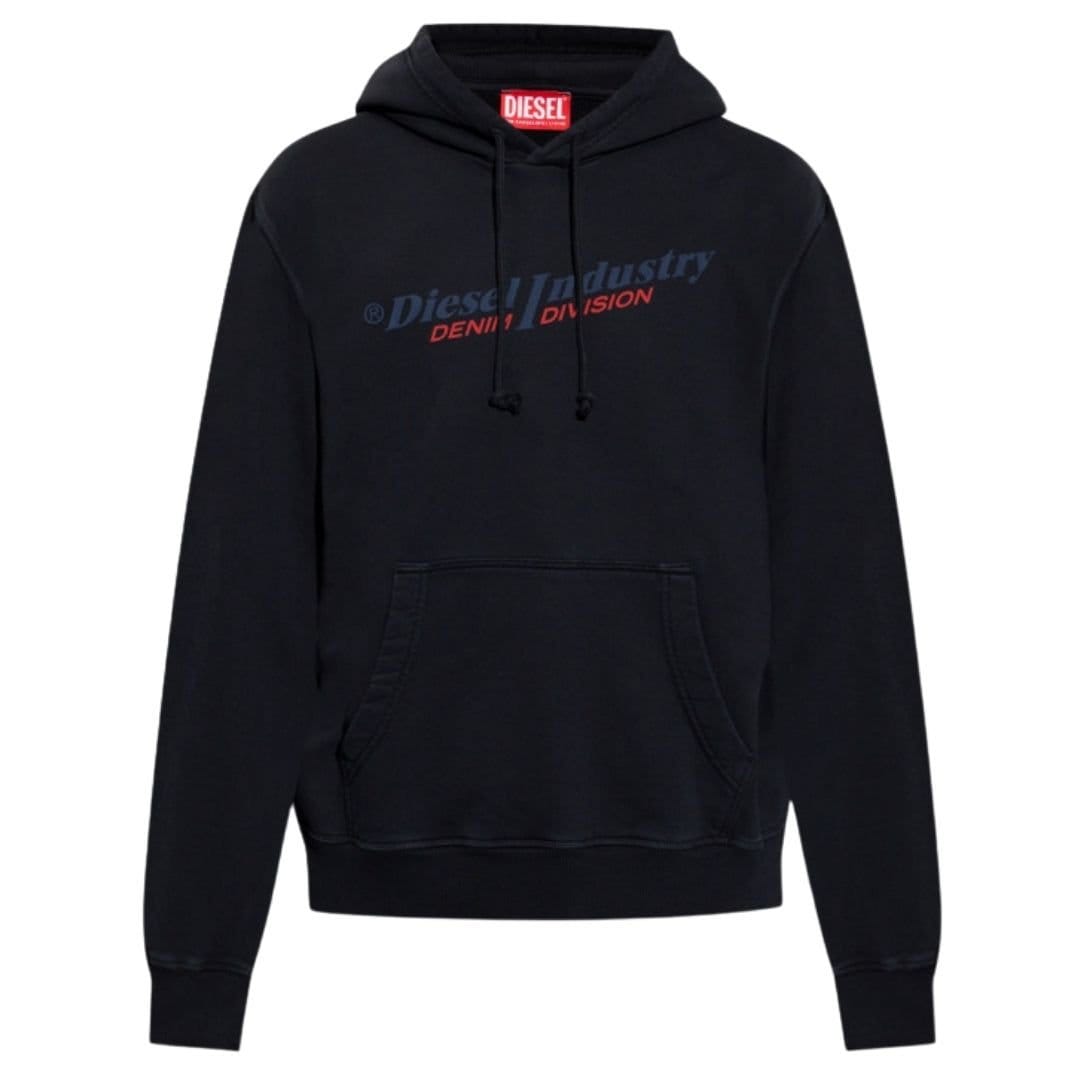 Diesel Men's Black Cotton Hoodie